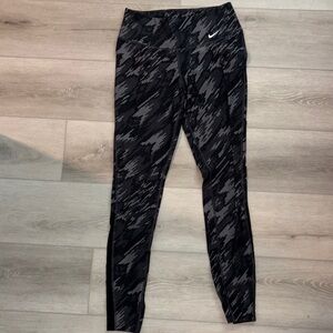 Nike Black and Gray Camouflage Leggings